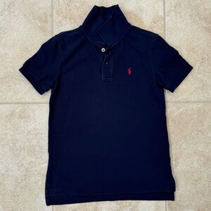 Ralph Lauren Boys' Mesh Polo Shirt
Size: 6
Color: Navy Blue